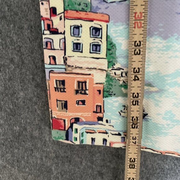 Talbots 14P Sleeveless Dress Scenic Village Print Vacation Summer Style - Picture 5 of 6